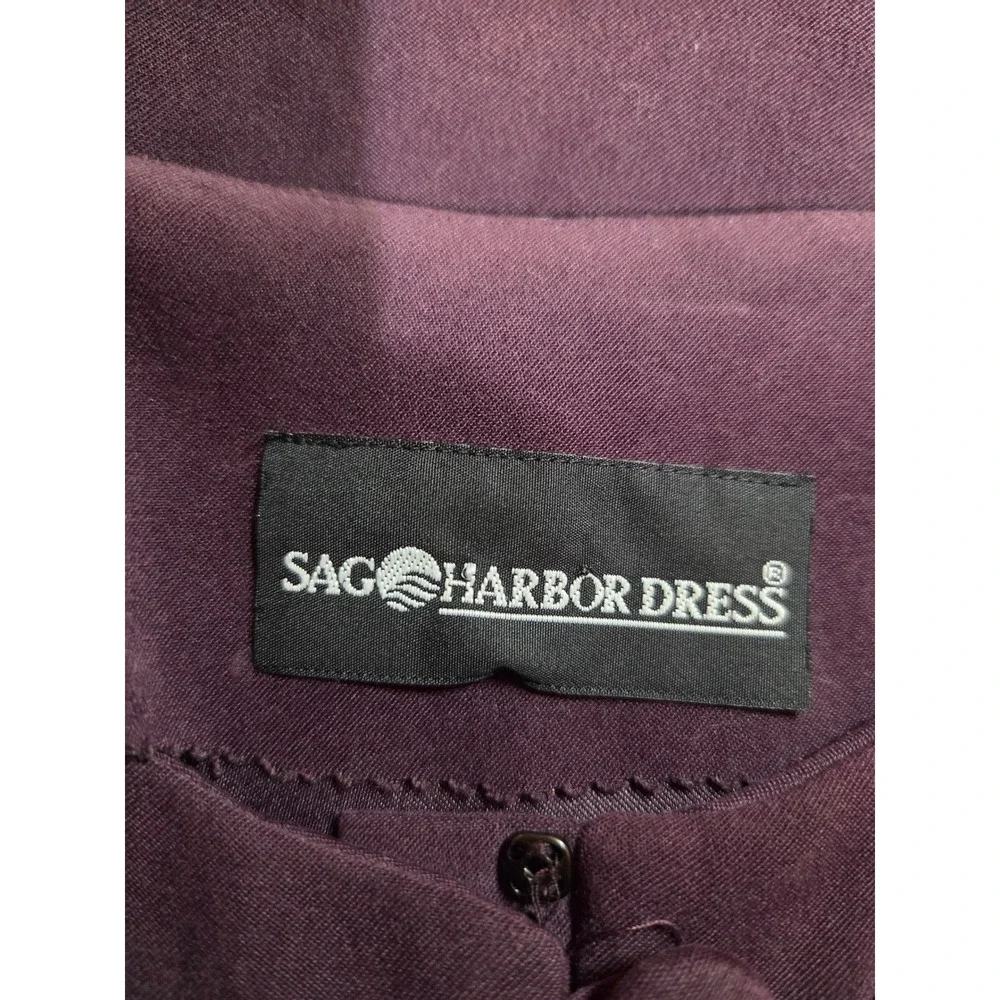 Sag Harbo Purple Faux Suede Embroidered Button Front Jacket Womens No Size Tag
